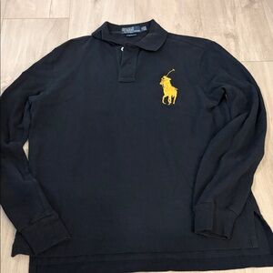 Ralph Lauren Black Polo with Yellow Emblem